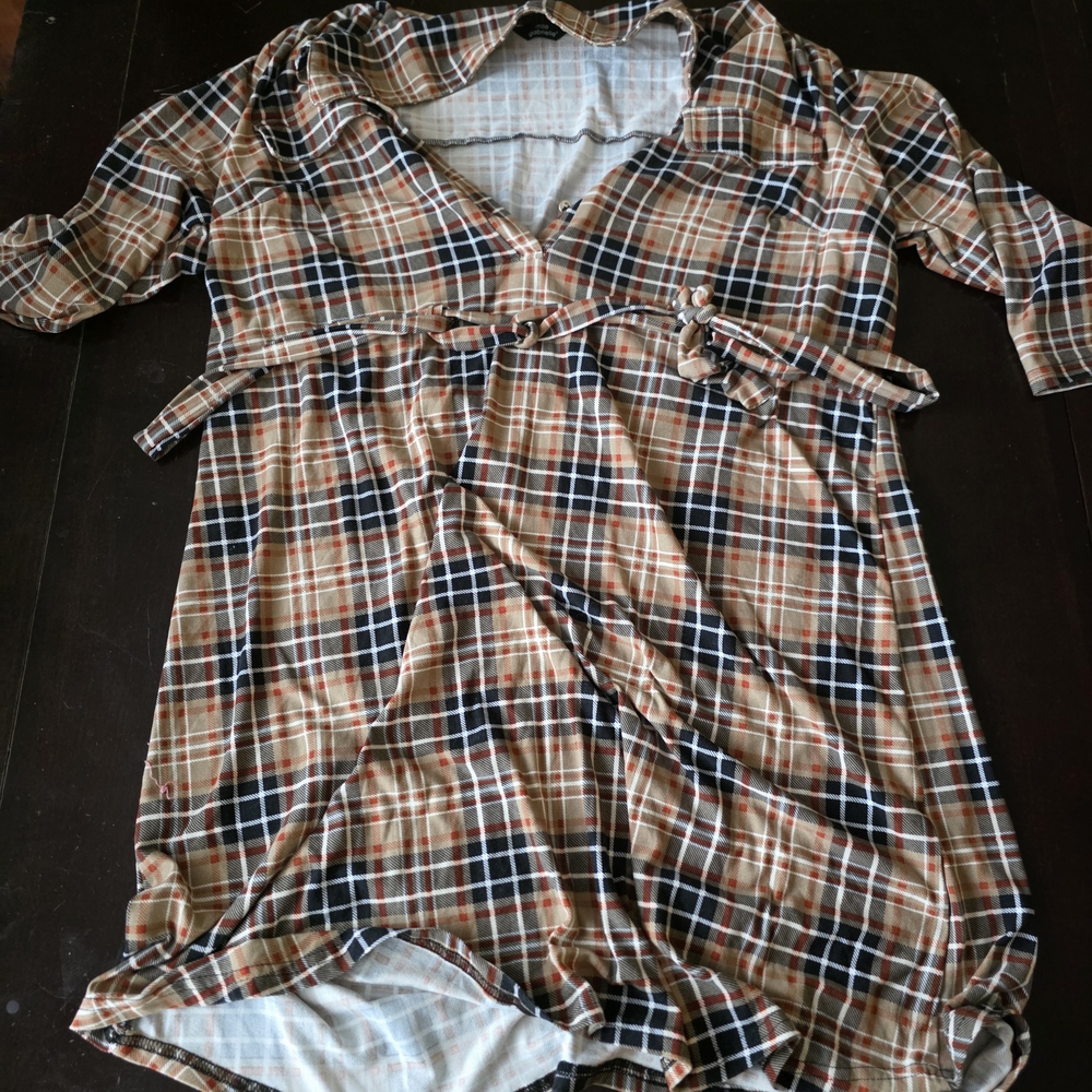 Plaid Wrap Dress
